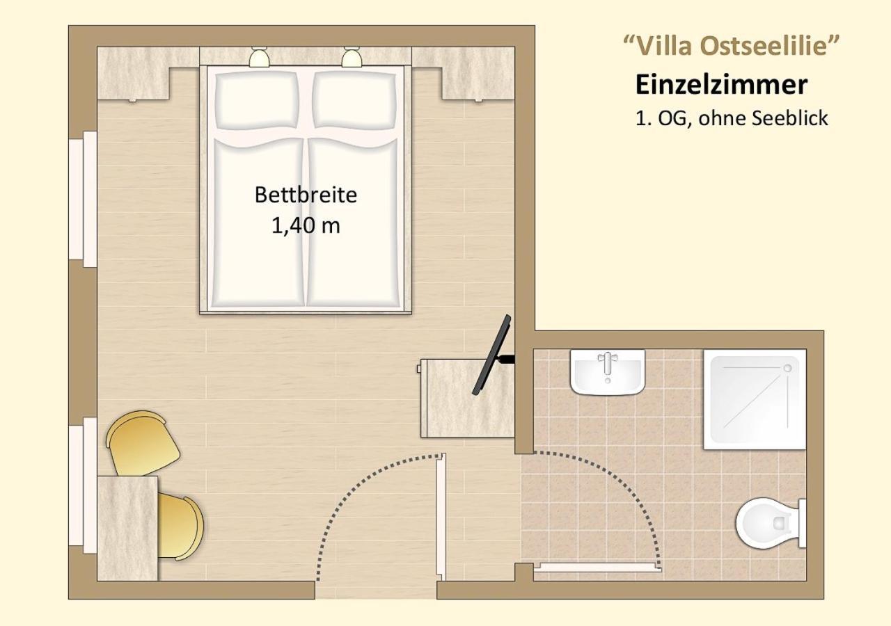 Ferienzimmer In Der Villa Ostseelilie ザスニッツ エクステリア 写真